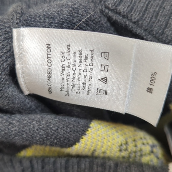 Eddie Bauer Gray Nordic Fair Isle Long Sleeve Full Zip Cardigan M - Picture 13 of 15